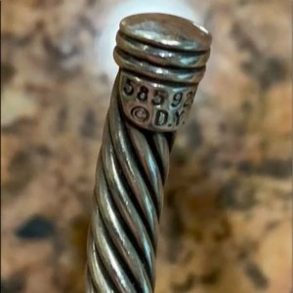 David Yurman Gold Silver Amethyst Center Bracelet - Picture 6 of 7